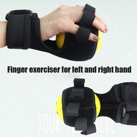 Brrnoo Finger Orthosis Ball Gloves, Grip Strength Ball Finger Device Training Equipment Anti-Spastic Splint with Aluminium Strips for Hand Impairment Hemiplegia Stroke