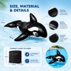 Large Inflatable Whale Ride-On for Pool Fun – Heavy-Duty Handles
