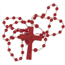 Plastic Economy Rosary - Made in Italy (Red)