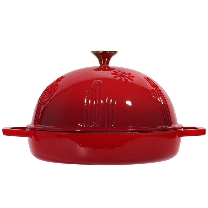 Flavehc Cast Iron Bread Oven With Cloche Lid for Baking