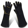 23.6IN Animal Handling Gloves Bite Proof Kevlar Reinforced Leather Padding