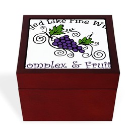 CafePress Aged Like Fine Wine Memory Keepsake Jewelry Box, 5"x5"x3.75"