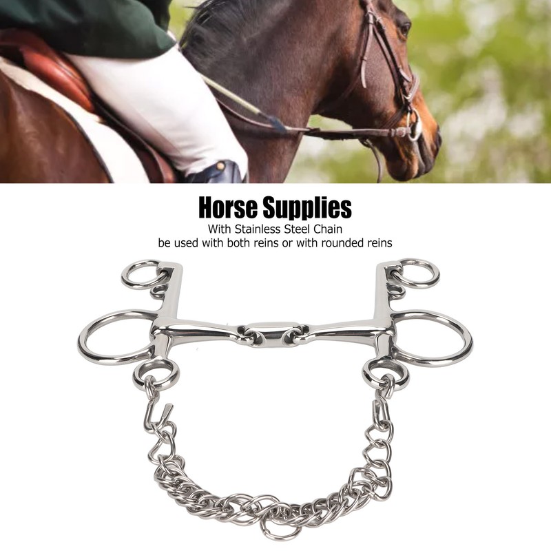 Stainless Steel Horse Pelham Bit Gnaw Resistant Ease of Control