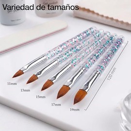 Triko Set 31 Piezas de Pinceles para Uñas y Herramientas de Punteado, Kit Profesional para Rubber para Uñas y Arte 3D, Incluye Delineadores y Pincel p