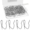 58 Pcs Metal Curtain Hooks, Nydotd Silver Rustproof Steel Plated