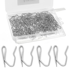 58 Pcs Metal Curtain Hooks, Nydotd Silver Rustproof Steel Plated Nickel Hooks Heavy-Duty Offset Pin-On Drapery Hooks for Window Curtain, Door Curtain and Shower Curtain…