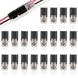 Pack of 20 2 Pin Cable Connectors Cable Connector 2 Pin Connector Cable Connector 2 Pin 18-22AWG Cable Crimp Connection Wire Quick Splice Connector Cable Connector