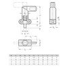 Ganter Normelemente Locking latch, rotary latch, door latch, GN 612.9-6-10-16-SW,