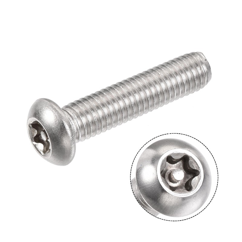 sourcing map M8x35mm Torx Security Machine Screw, 20pcs Pan Head
