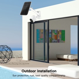 HOLACA 2 in 1 Bracket for Arlo Solar Panel/Arlo Pro 3/Arlo Ultra1&2/Arlo Essential/Arlo Pro 4/eufyCam Outdoor Accessories for Arlo Pro 4 and Arlo Solar Panel (White 1 Pack)