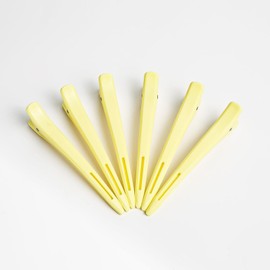 MOLOPPO Light Yellow-6 Pack Hair Sectioning Clips for Women, Alligator Hair Clips for Styling & Salon Use, Durable Tools with Strong Grip for Salon & Home