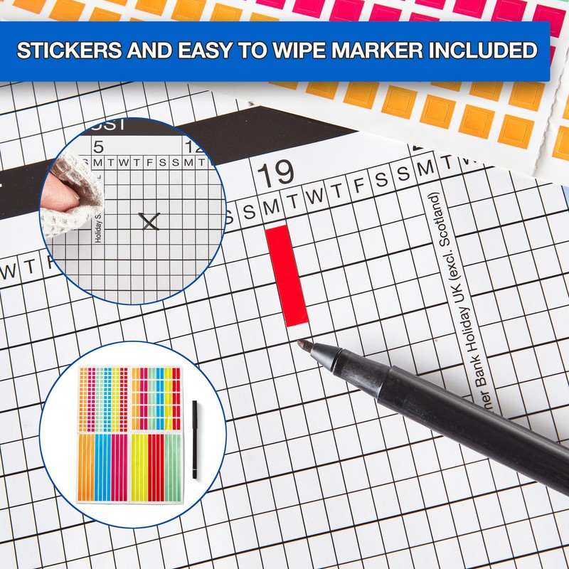 2025 Staff Year Planner Wall Calendar - Up to 40