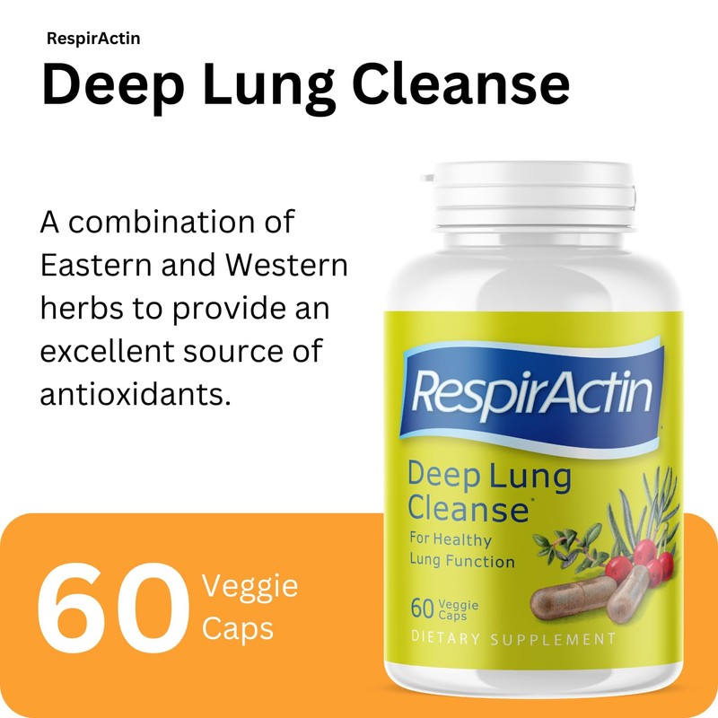 Deep Lung Cleanse 60 Veggie Caps - Herbal Respiratory Supplements