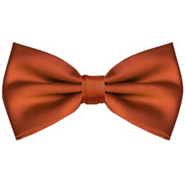 Branduce Rust Bow Tie for Men Adjustable Pre-tied Silk Blend Bowties for Wedding Business Party (BB09-33)