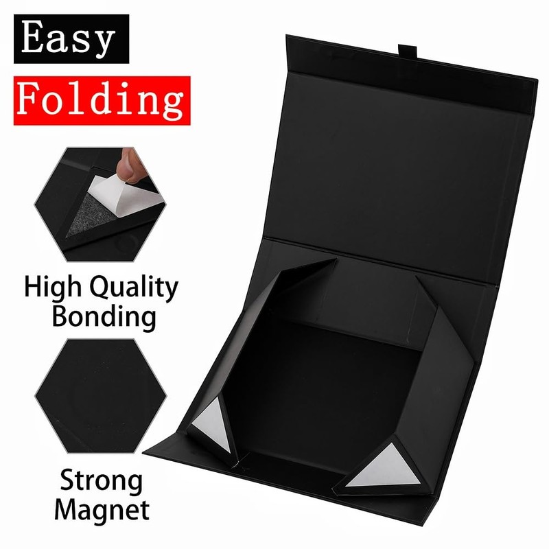 PLINJOY Extra Large Black Gift Box 3 Pack 16.5x14x5.5 Inches,Gift