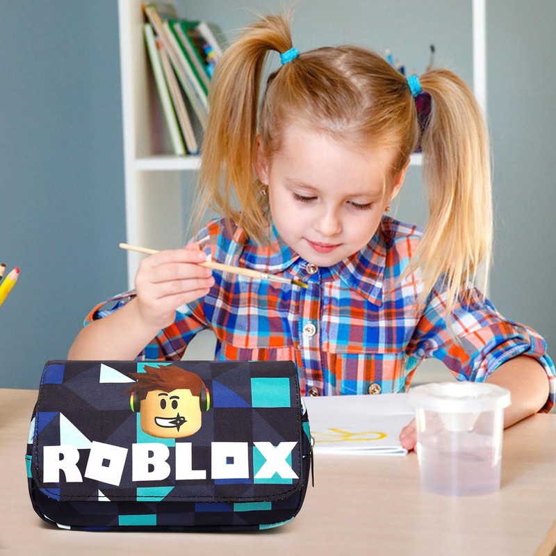 PIIMNT Roblx Pencil Case, Roblx Students Large Pencil Case Roblx