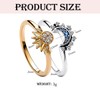 xlwen Sun and Moon Ring Set, 1 Pair Sun and