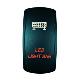 STVMotorsports 5 Pin Automotive Laser Toggle Rocker Switch LED Light BAR On/Off LED Lights 12V 20A – Red