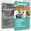 SveBake 5.3Qt Stainless Steel Salad Spinner with Stop Button, BPA-Free