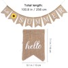 Toyvian Happy Summer Banner Garland Hello Summer Letters Linen Dovetail