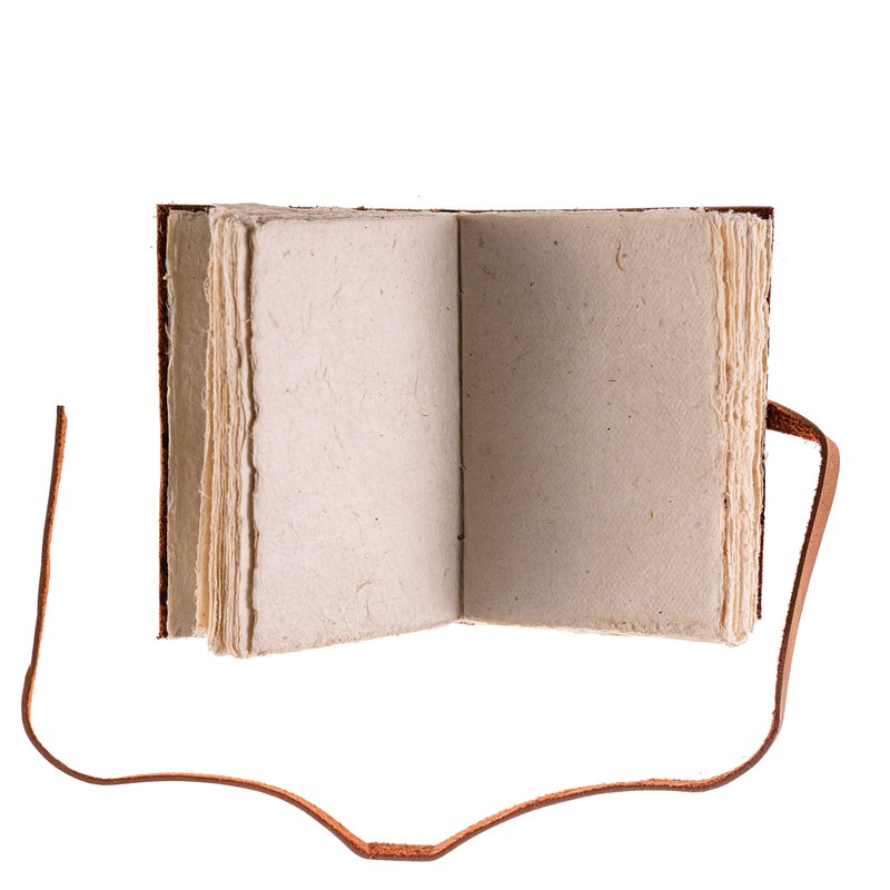 Lama Li Leather Journal, 3" x 4", Brown