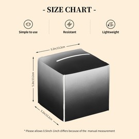 Abstract Black White Grey Ombre Faded Tissue Box Cover,Waterproof Leather Tissue Cube Box Holder Square Facial Paper Organizer Dispenser for Bathroom Home Car Nightstand Vanity Desk