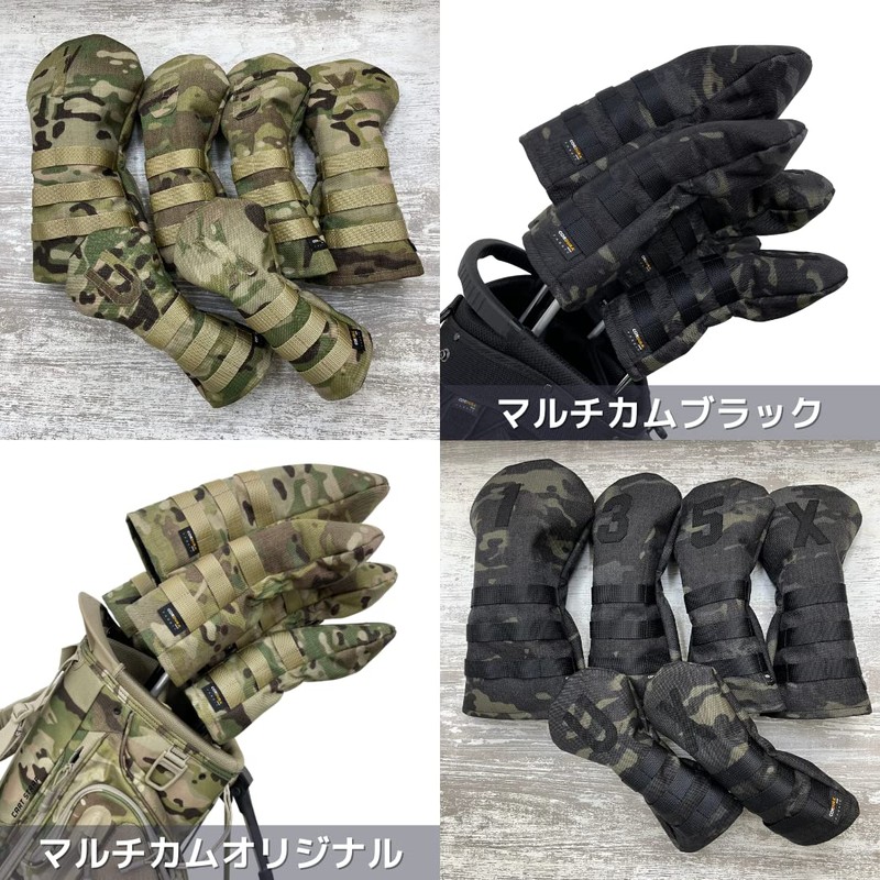 &xxx Golf Cordura Multicam Driver Fairway Wood Utility Headcover (3