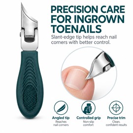 Slant Edge Toenail Clipper Set for Thick Nails – Stainless Steel Eagle Beak Nail Trimmer Kit for Home Care