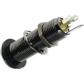 Stereo Copper Guitar Bass 1/4" Barrel Jack Cylinder Input Output Jacks with 4 Pins Stereo or Mono Jack Black Nickel