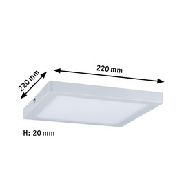 Paulmann 709.38 Atria Ceiling Light LED Panel 220 x 220 mm 16 W 4000 K Matte White 230 V Plastic