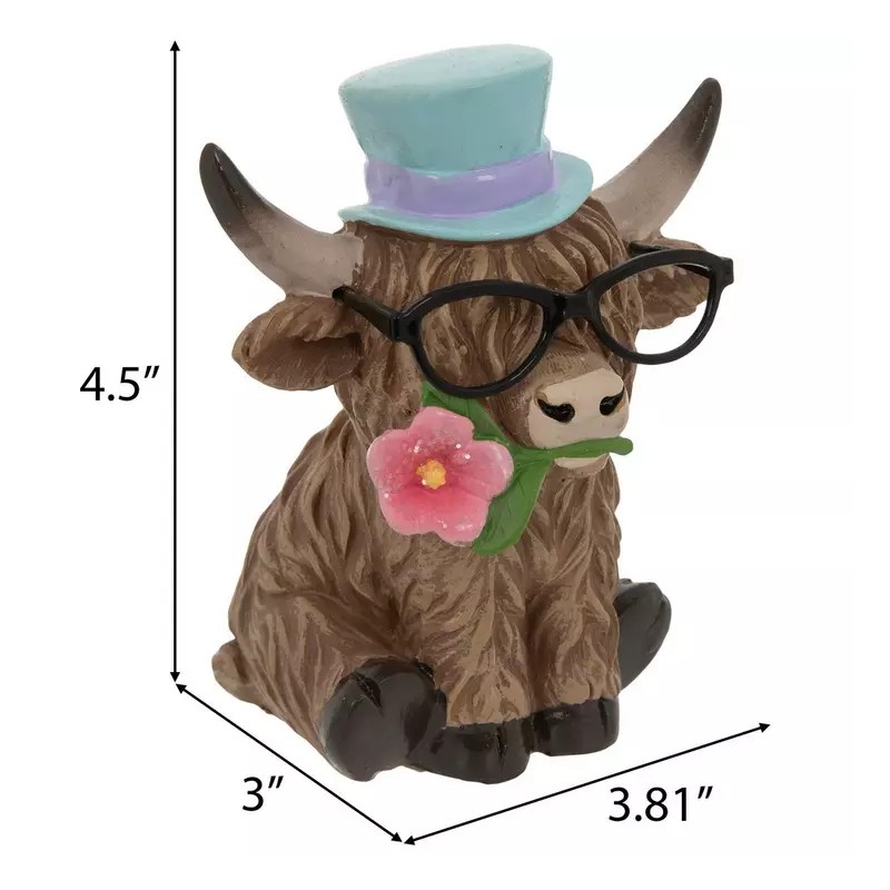 Hobby Lobby HL Easter Decor - Resin Scottish Highland Cow