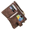 AOXONEL Women's Small Bifold Leather Wallet RFID Blocking Ladies Wristlet