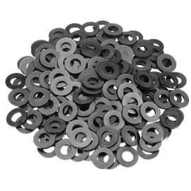 100 Pieces M8 Black Nylon Flat Washers, Plastic Washers, Inner Diameter 8mm, Outer Diameter 16mm, Thickness 1.5mm