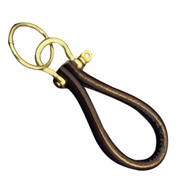 One Limitation AN029 Keychain, Horseshoe, Design, Buckle, Leather, Stylish, Men's, Women's,, coffee