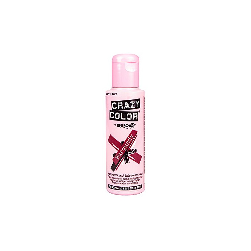 Crazy Colour Semi Permanent Hair Colour Cream 100 ml (Burgundy
