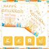 HOWAF 3 Pack Happy Hanukkah Tablecloth 54x107 inch White Bule