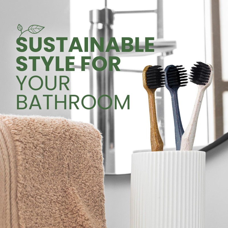 Pursonic Wide Brush Head Charcoal Toothbrush with Eco-Friendly Cedarwood Handle,