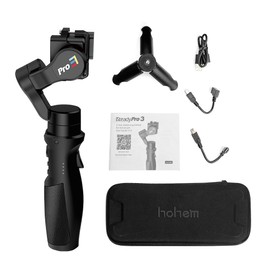 hohem iSteady Pro 3 Handheld 3-Axis WiFi Action Camera Gimbal Stabilizer IPX4 Splash Proof Anti-Shake APP Remote Control with Mini Tripod Stand Compatible with GoPro Hero 11/10/9/8/7/6/5/4/3 Sereis Sports Camera