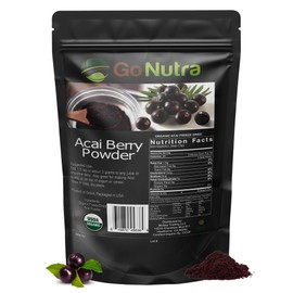 Go Nutra Acai Powder Organic Acai Freeze Dried Pure Acai Berry Powder from Brazil 8 Oz. Raw Acai Superfood for Acai Bowl Acai Juice Smoothie Boost