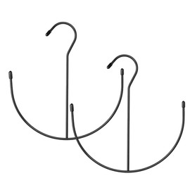 2 Pack Belt Hangers, Black Hat Hangers Closet Accessories Organizers, Closet Organizer Hook Rack for Belt, Ties, Scarves, Camisoles, Hats, Bras, Shoe