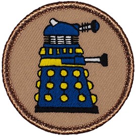 Dalek Robot Patrol Patch - 2" Diameter Round Embroidered Patch