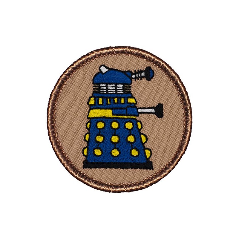 Dalek Robot Patrol Patch - 2" Diameter Round Embroidered Patch
