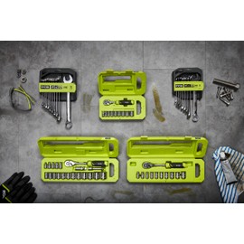 RYOBI RHWR8PC Combination Wrench Set (8 Pieces), Black