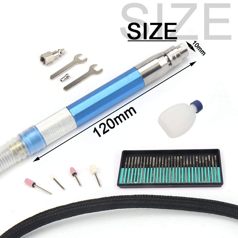 NuoDunco Air Powered Pencil Grinder Set Micro Die Grinder with