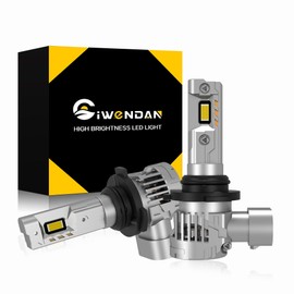 CIWENDAN HIR2 LED Headlight, Explosive Light, 30,000 LM, Compatible with New Standard Vehicle Inspection, High Power CSP LED Chip, 20x Brightness, Genuine Halogen Size, 4 Layer Heat Dissipation, DC 12