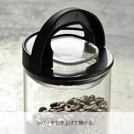 HARIO MCNJ-300-B Sealed Canister, L, Practical Capacity: 33.8 fl oz (1,000 ml)