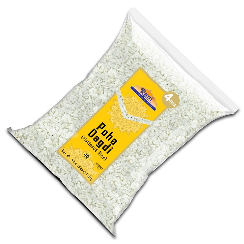 Rani Poha (Powa) Extra Thick Dagadi-Cut (Flattened Rice) 64oz (4lbs)
