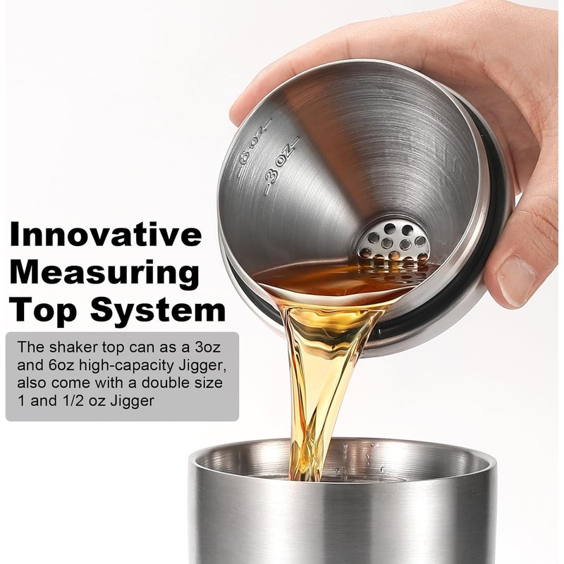 Hybrid Cocktail Shaker Set - Innovative Premium Vacuum Insulated Stainless