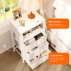 Lazzanto NightStand Bedside Charging Table Bedroom - White Night Stand
