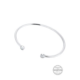 Elli Geo Minimal Women's Bracelet with Crystals in 925 Sterling Silver, Sterling Silver, Crystal